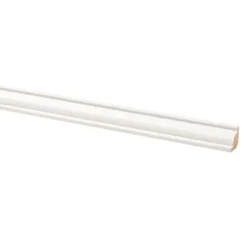 Plafondlijst grenen wit gegrond 16x16 mm lengte 270 cm