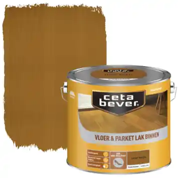 CetaBever Vloer- & Parketlak zijdeglans transparant licht eiken 2,5 liter