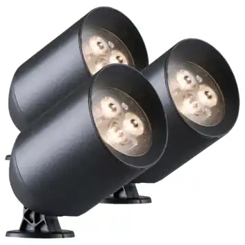 Ludeco tuinspot Stig 12V startersset zwart 3 stuks