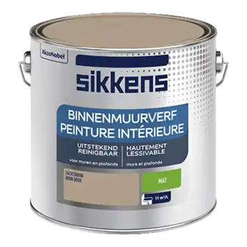 Sikkens muurverf binnen mat zachtbruin 2,5 liter