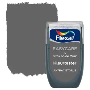 Flexa Strak op de muur Easycare kleurtester mat antraciet 30 ml