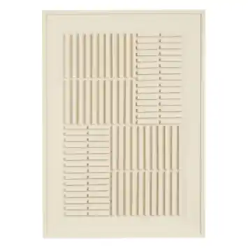 Muurdecoratie licht grijs FSC 100% - l50xb70xh2cm