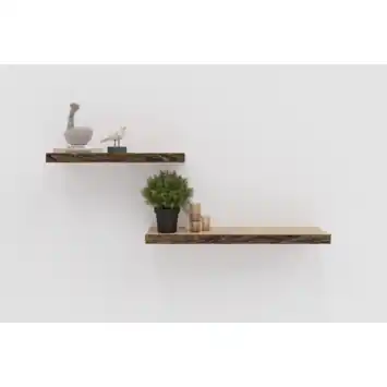 Duraline wandplank eikenfineer met schors 80x23,5 cm 38mm