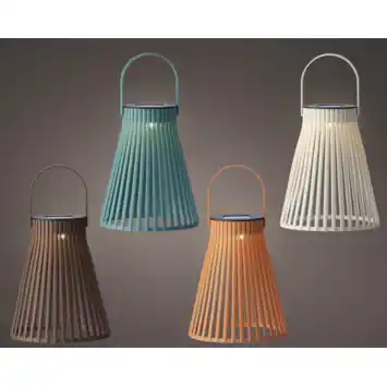 Solar LED lantaarn 18,5 cm hoog diverse kleuren