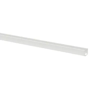 U-profiel kunststof wit 10x13 mm lengte 260 cm