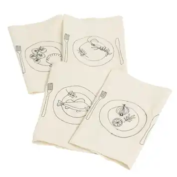 Placemat beige 4 stuks - l48xb33cm