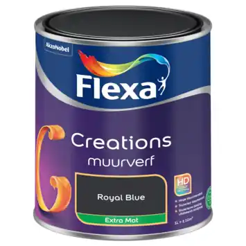 Flexa Creations muurverf royal blue extra mat 1 liter