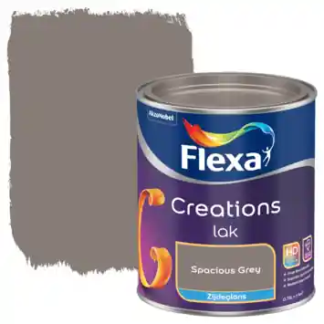 Flexa Creations binnenlak zijdeglans spacious grey 750 ml