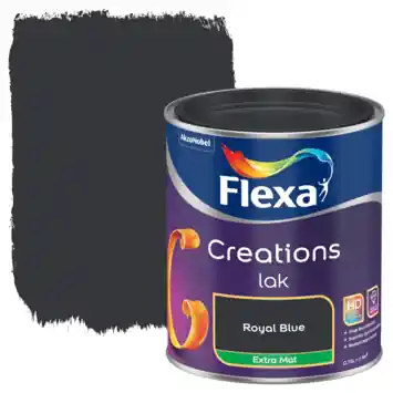 Flexa Creations binnenlak extra mat royal blue 750 ml