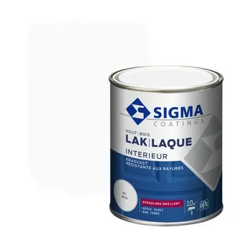 Sigma Interieur binnenlak hoogglans RAL 9016 verkeerswit 750 ml