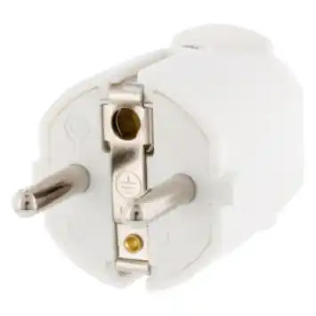 Stekker PVC Randaarde Wit