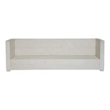 Loungebank Hava 216 cm wit steigerhout
