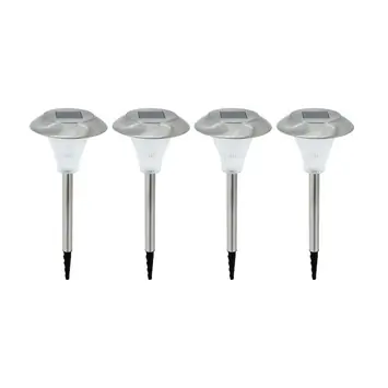 Eglo solar set 4 stuks RVS