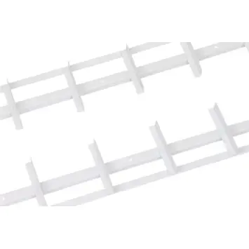 Draaibare lamelgeleider wit RVS 165 cm 2 stuks