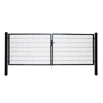 Giardino dubbele tuinpoort Roma/Milano zwart 100 x 400 cm (2 x 200 cm)
