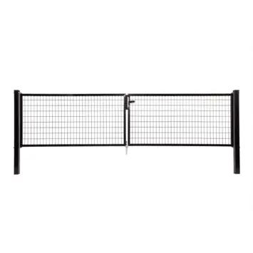 Giardino dubbele tuinpoort Napoli RAL 9005 zwart 150 x 400 cm (2 x 200 cm)