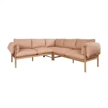 Loungeset tuin Emma bruin/terracotta melange acacia hout