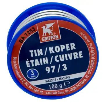 Griffon Draadsoldeer Tin/Koper 97/3 MS 3MM 100 Gr