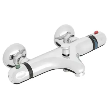 Handson Diane thermostatische badkraan met omstelling chroom 15cm