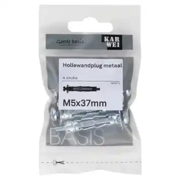KARWEI Metalen hollewandplug M5x37mm 4ST
