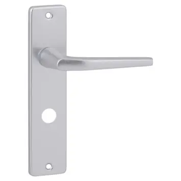Karwei deurkruk set Daan recht schild vrij-bezet sluiting 63/8 mm aluminium