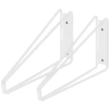 Duraline plankdrager dubbel wit staal 2 stuks