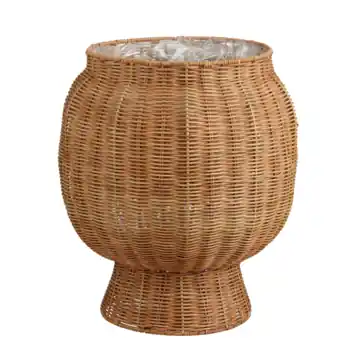 Mand rond bruin - h47xd42cm
