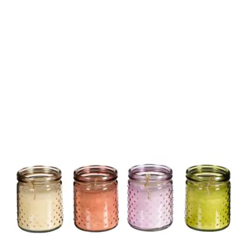 Citronella Kaars in glas H12,5xd10cm