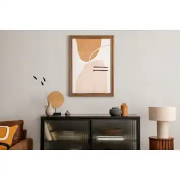 Viltpaneel 4 lijnen beige 120x60 cm