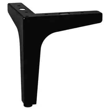 Duraline meubelpoot hoek gevouwen zwart 15 cm
