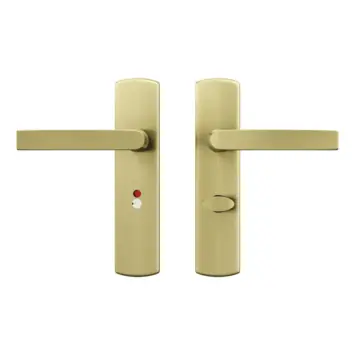 AXA deurkrukset Curve klik blindschild met wc-/badkamersluiting goud