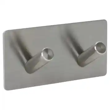 Kapstok 2 haken Jette RVS 87 mm 2 stuks