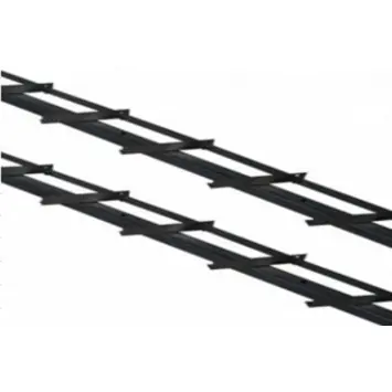 Draaibare lamelgeleider zwart RVS 220 cm 2 stuks