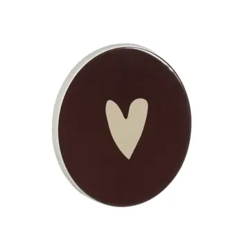 Muurdecoratie hart paars - l11,5xb10xh1,5cm