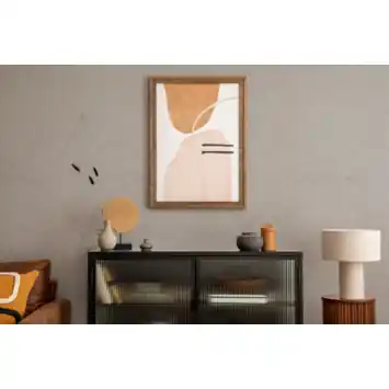 Viltpaneel 4 lijnen taupe 120x60 cm