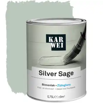 KARWEI binnenlak zijdeglans silver sage 750 ml