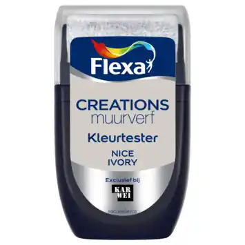 Flexa Creations muurverf kleurtester mat nice ivory 30 ml