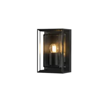 Konstsmide wandlamp Brindisi Flush zwart E27