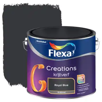 Flexa Creations muurverf royal blue krijt 2,5 liter
