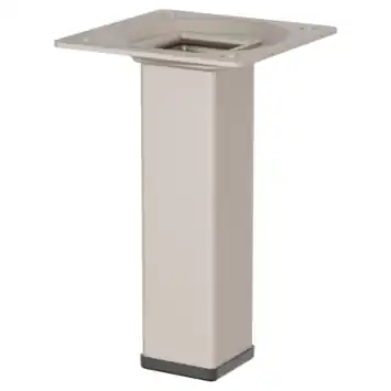 Duraline meubelpoot vierkant zand / beige staal 2,5x2,5x10 cm
