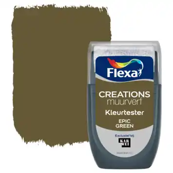 Flexa Creations muurverf Kleurtester Epic Green 30ml