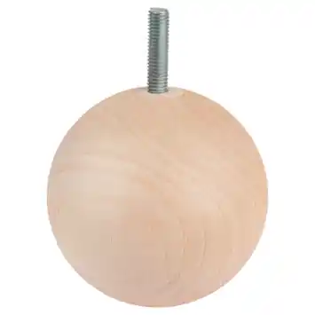 Duraline meubelpoot bol naturel eiken Ø7 cm
