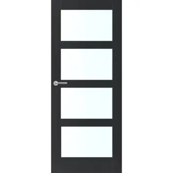 Deur Hilde blank glas zwart opdek rechts 83 x 211,5 cm