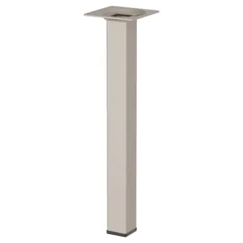 Duraline meubelpoot vierkant zand / beige staal 2,5x2,5x25 cm