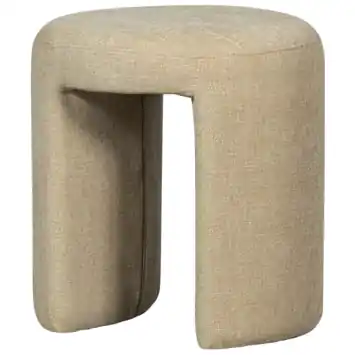 WOOOD kruk Charlie natural beige chenille stof