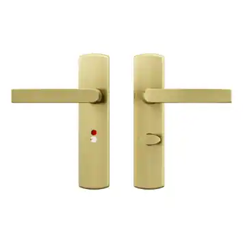 AXA deurkrukset Curve Blok goud blindschild zilver wc-/badkamersluiting 63/8