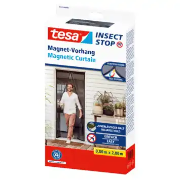 tesa Insect Stop magnetische deurhor 80 x 200 cm antraciet