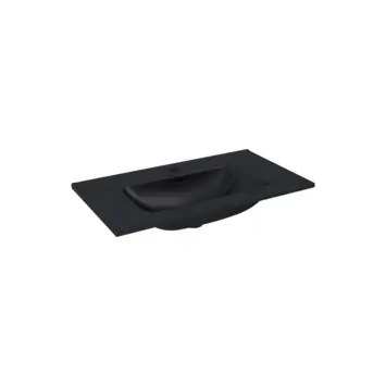 Atlantic wastafel Skappa zwart keramiek 80 cm