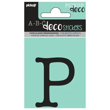 Pickup plakletter P Maud zwart 60 mm