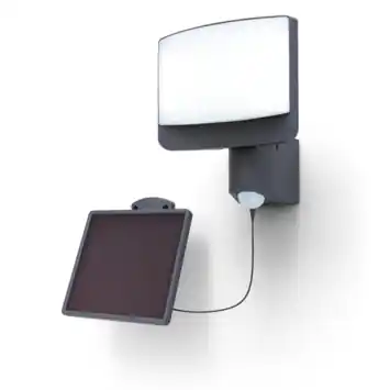 LUTEC wandlamp Sunshine Solar antraciet 11W 800 lumen met bewegingssensor